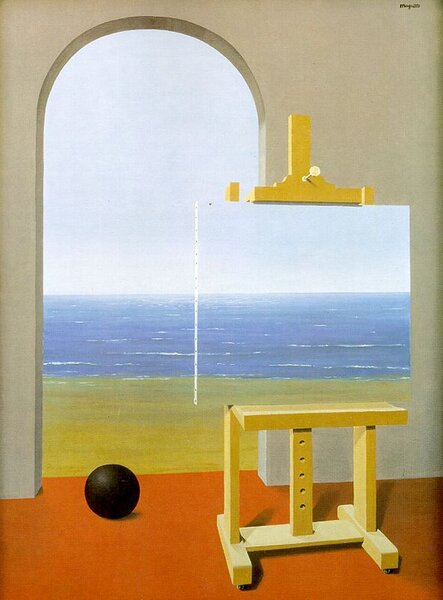 La condición humana por Magritte